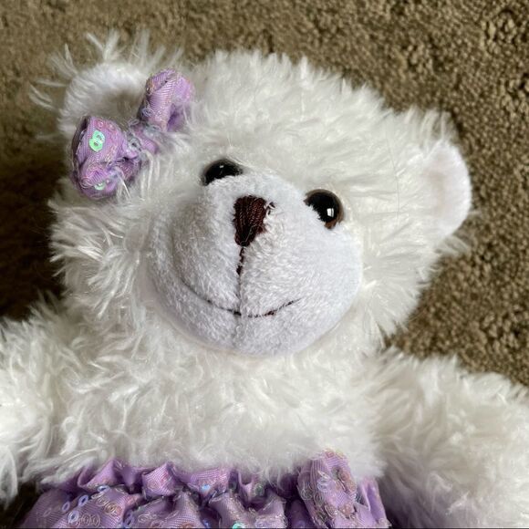 Ballet Cuddly Bear with Sequin Tutu and Bow “Curtain Call” - Picture 6 of 9